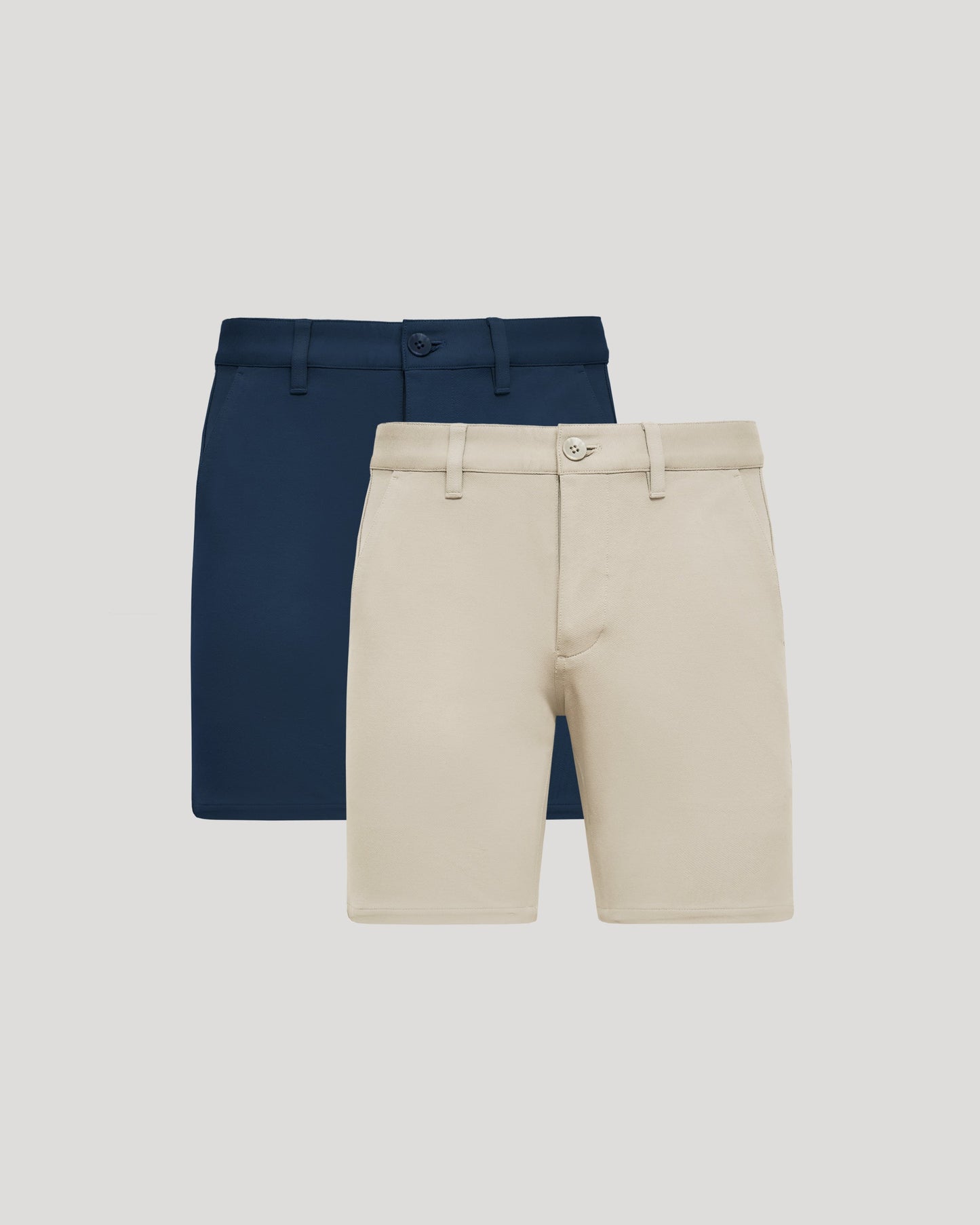 7" Sandstone & Navy Chino Shorts 2-Pack