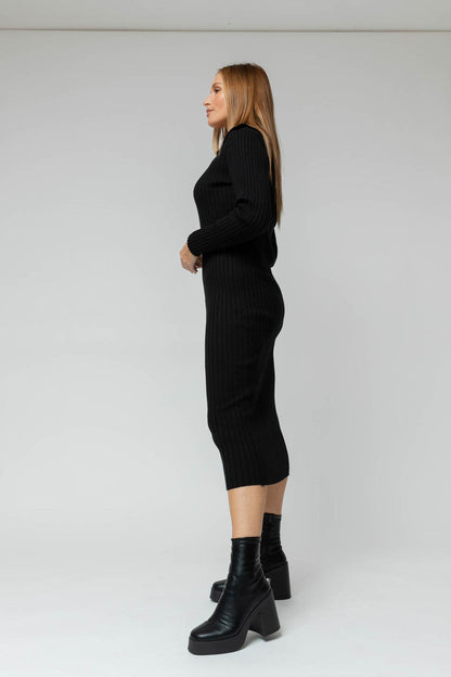 Black Knit Dress - SALE