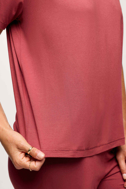 Boyfriend Pajama Tee | Mauve