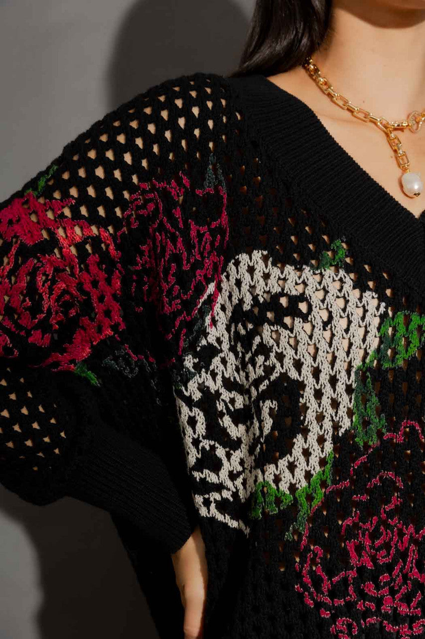 Black Hand Painted Jumper Black S/M