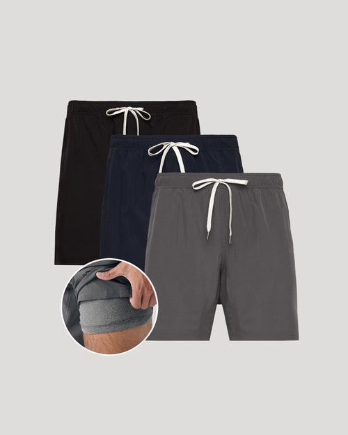 9" Active Quick Dry Shorts 3-Pack