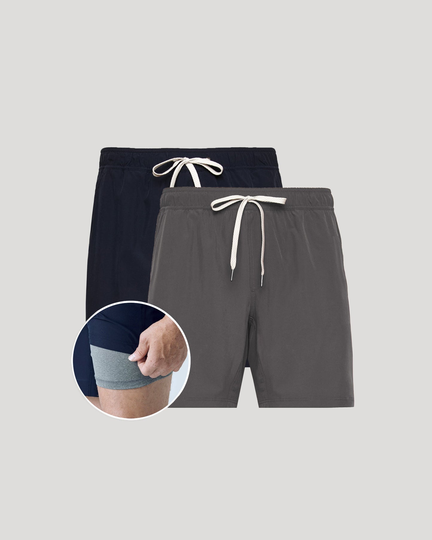 9" Navy & Carbon Active Quick Dry Shorts 2-Pack