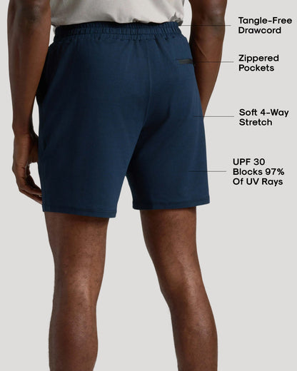 Black & Dark Heather Navy Active Comfort Shorts 2-Pack