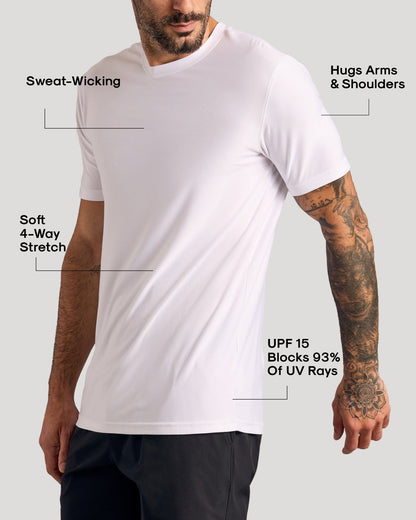 All White Active Crew Neck 6-Pack