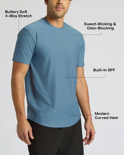 Bluefin Active Curved Hem Crew