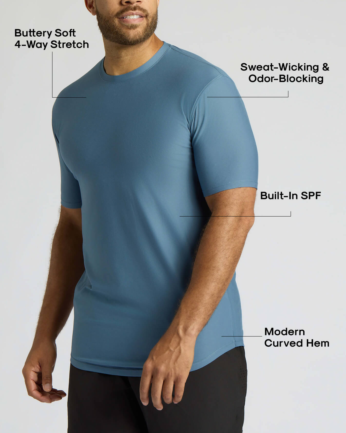 Bluefin Tall Active Curved Hem Crew