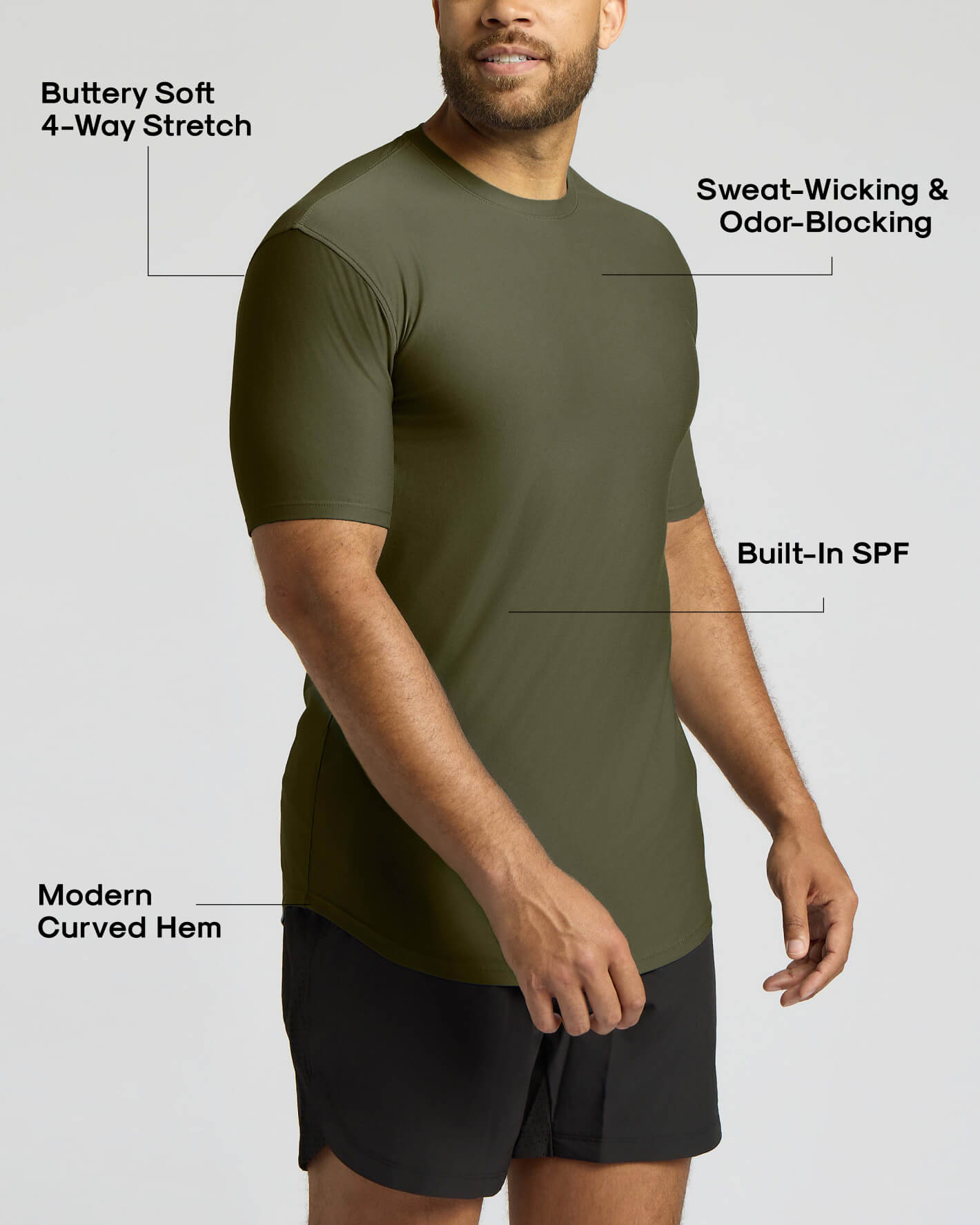 Grove Tall Active Curved Hem Crew