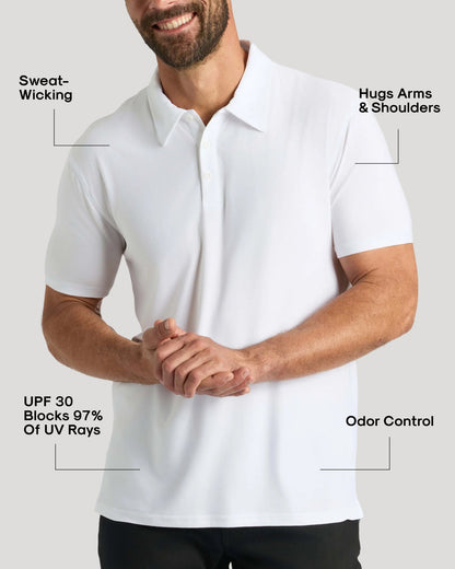 Black & White Active Polo 6-Pack