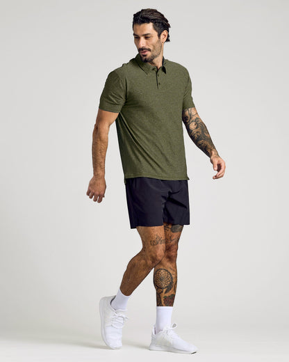 Dark Heather Pear Active Polo 2.0
