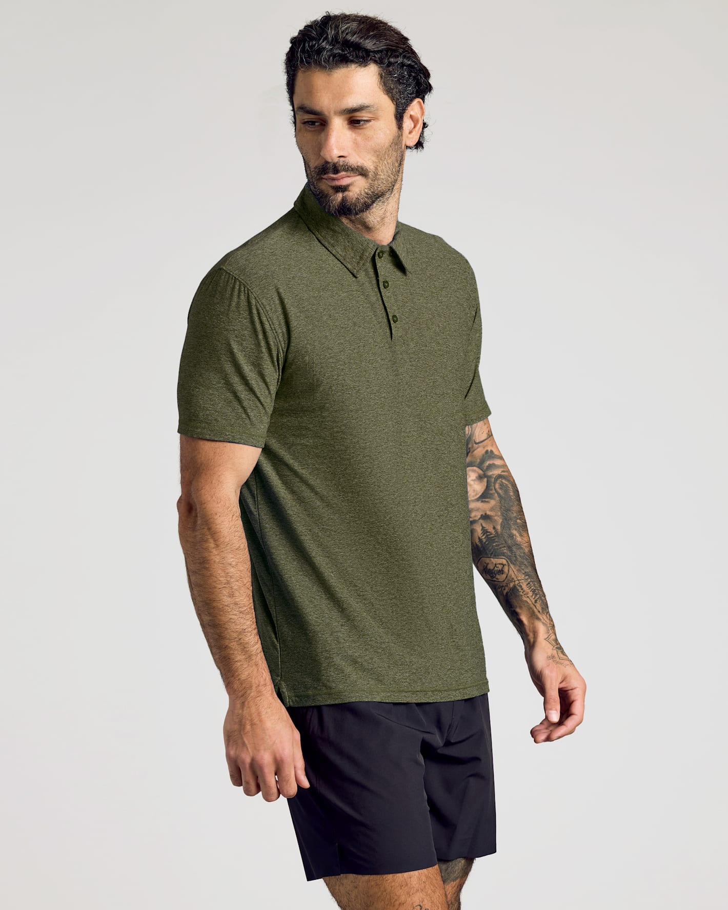 Dark Heather Pear Active Polo 2.0