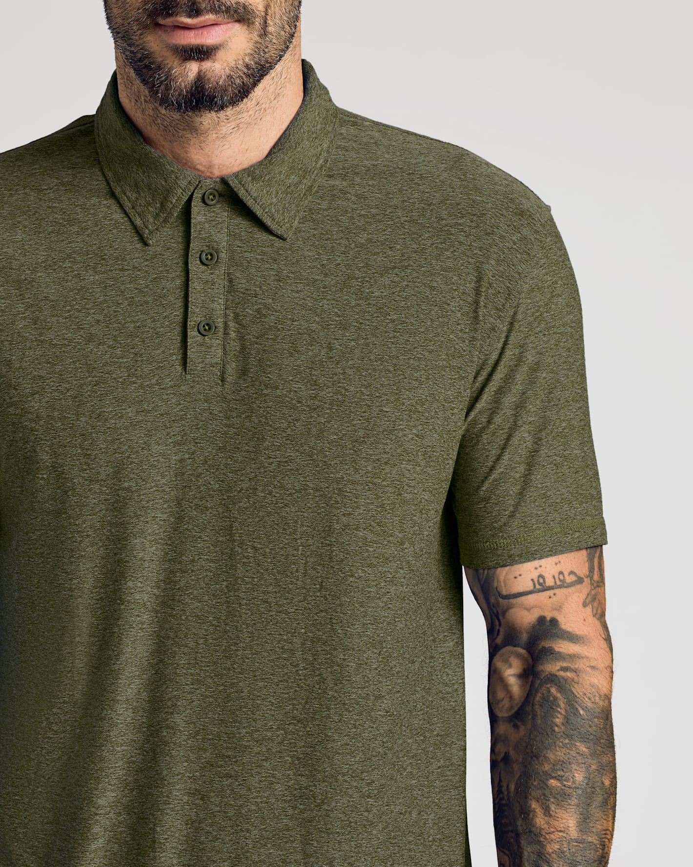 Dark Heather Pear Active Polo 2.0