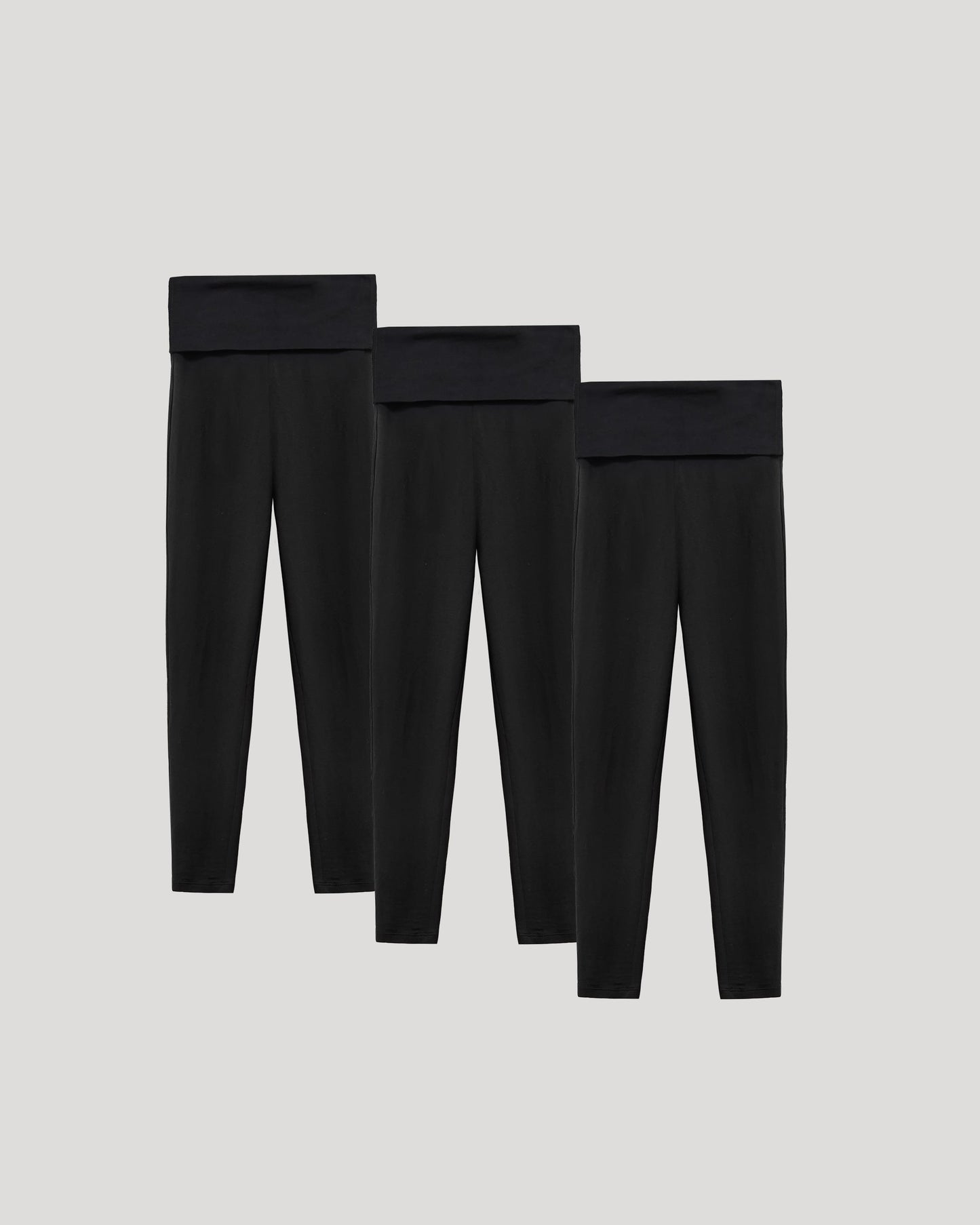 Girls All Black Foldover Legging 3-Pack