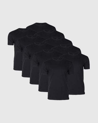 All Black Classic Crews 10-Pack