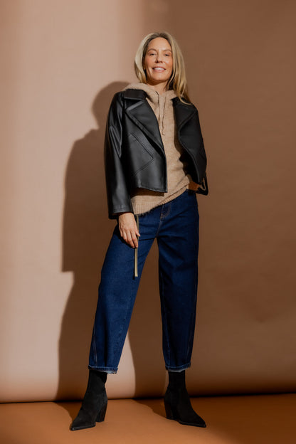 Black Faux Leather Jacket