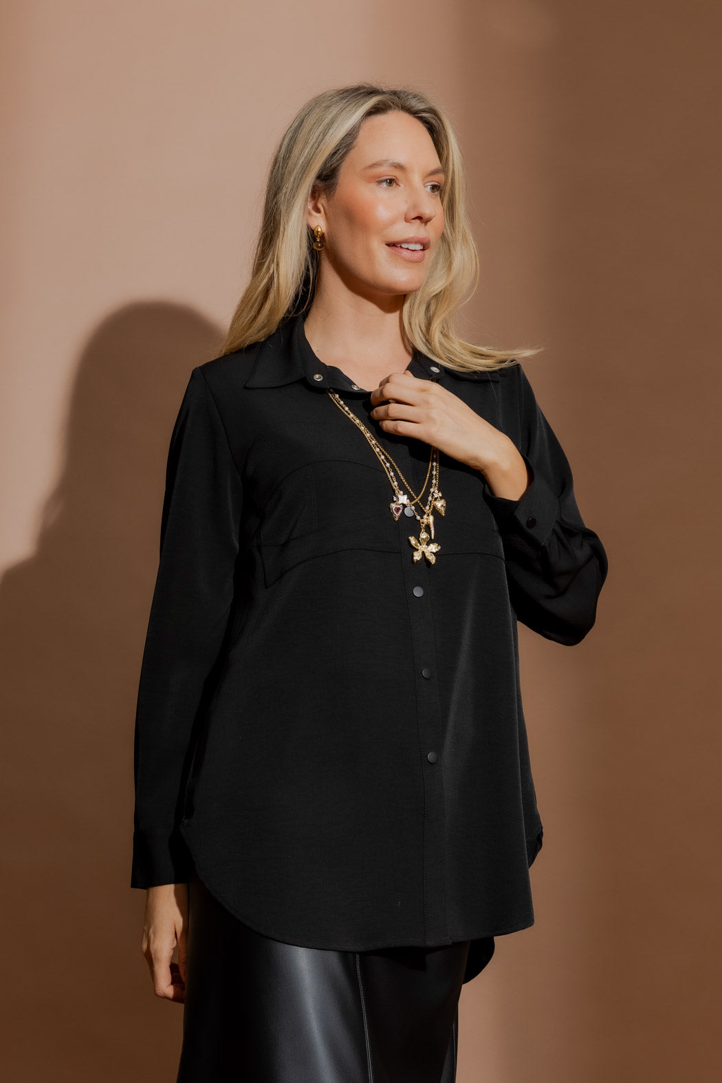 Black Bustier Shirt