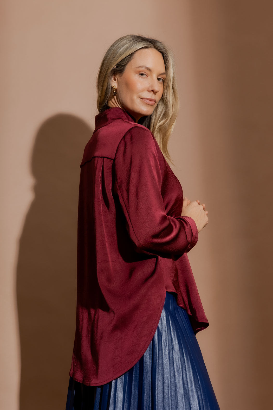 Burgundy Milan Blogger Shirt