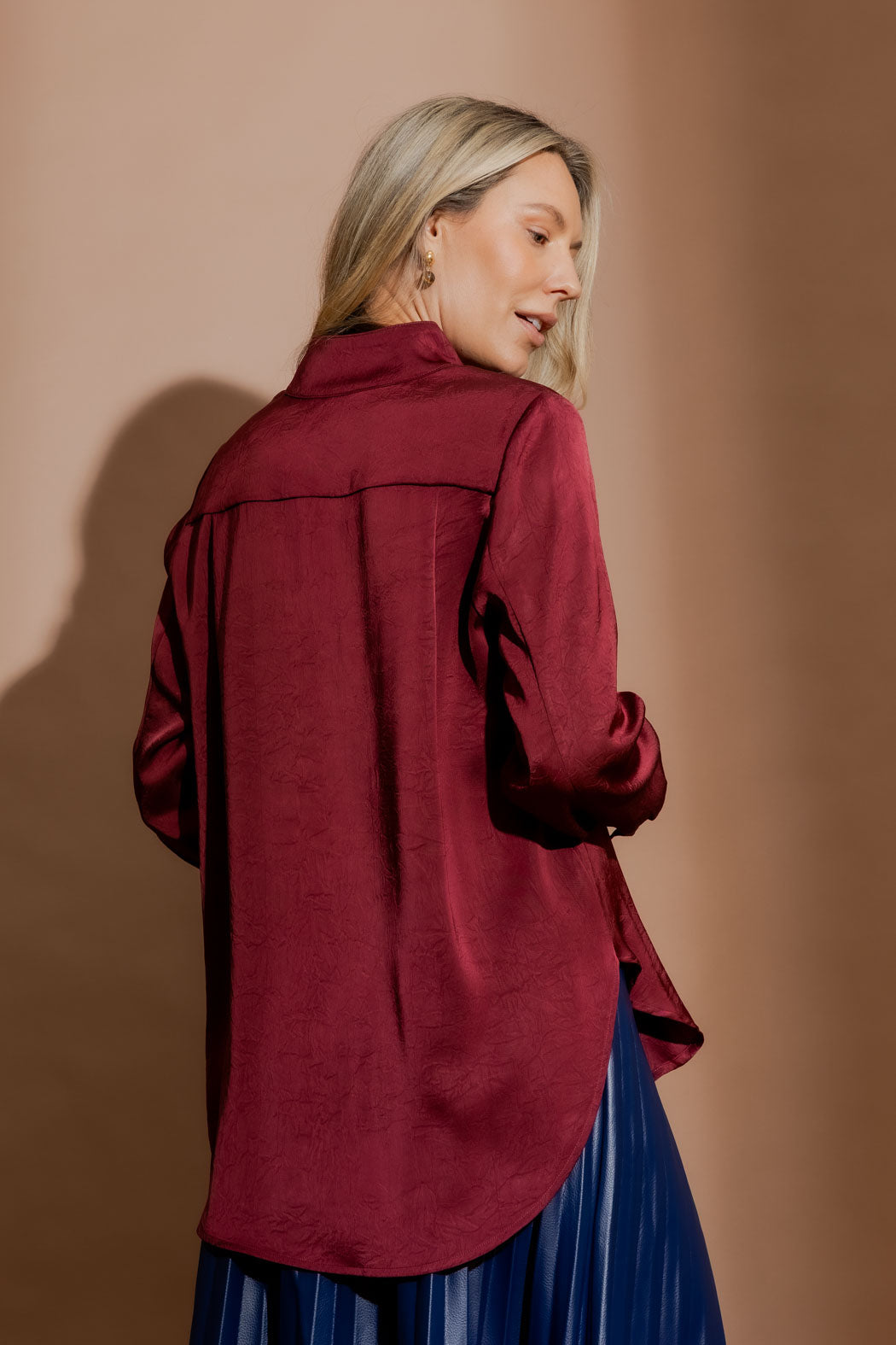 Burgundy Milan Blogger Shirt