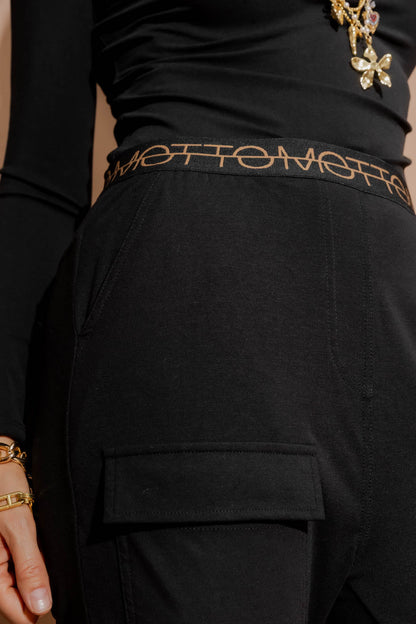 Black Tencel Cargo Pant