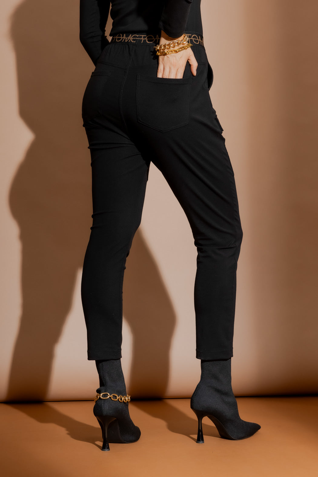 Black Tencel Cargo Pant