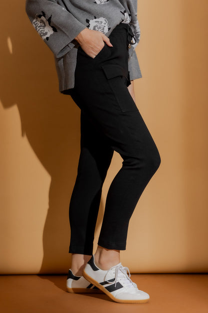 Black Cargo Jogger Pant