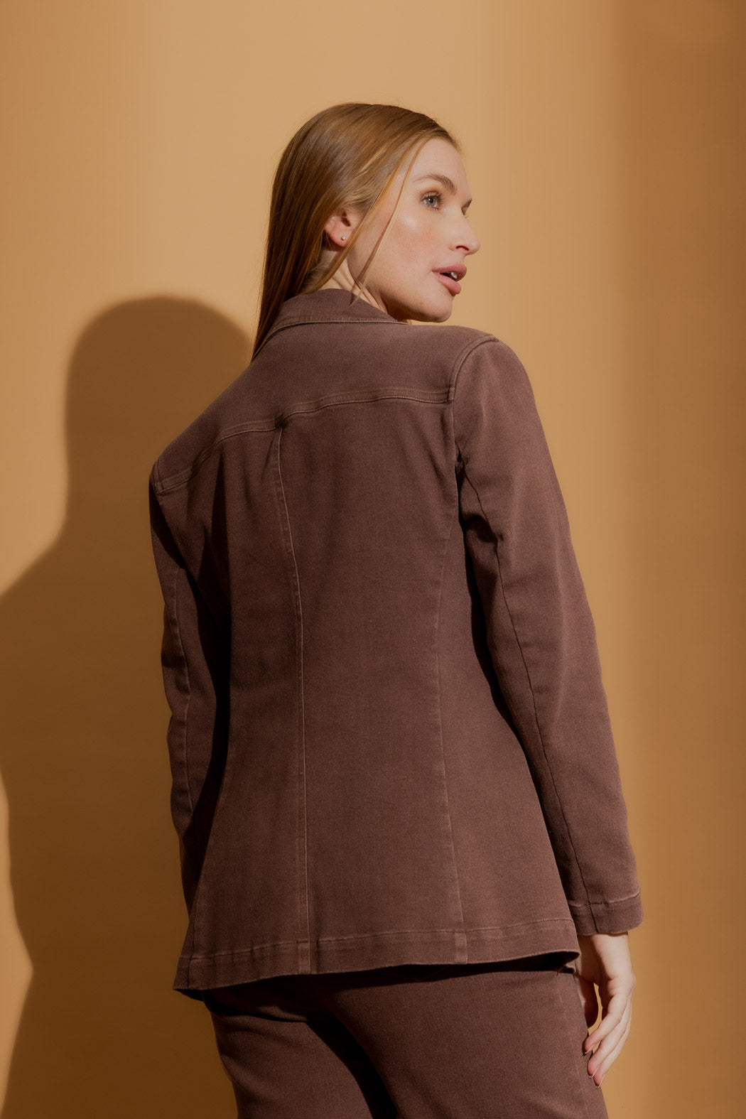 Brown Denim Blazer