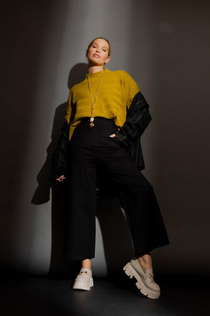 Black Ponte Jet Culotte