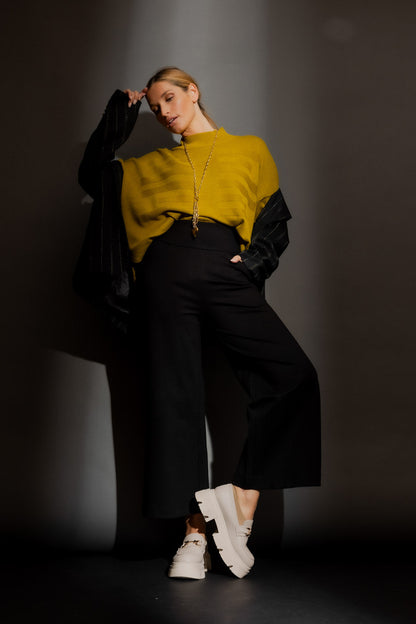 Black Ponte Jet Culotte