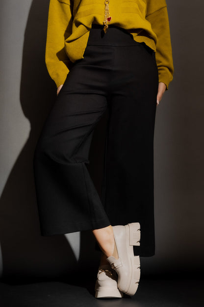 Black Ponte Jet Culotte