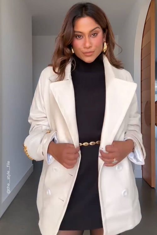 Chalk Coated Midi Trench Coat