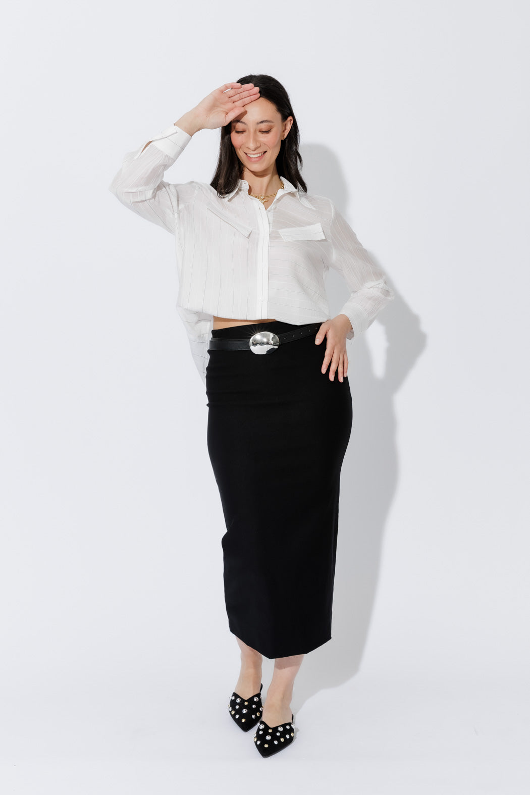 Black Double Layer Tube Skirt