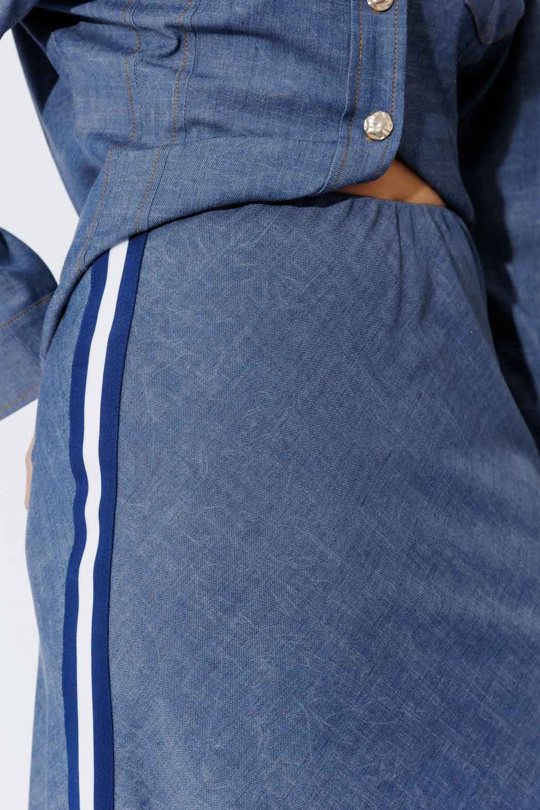 Chambray Sport Bias Skirt