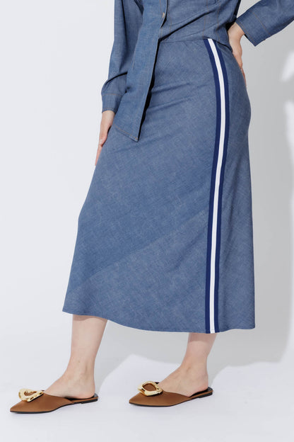 Chambray Sport Bias Skirt
