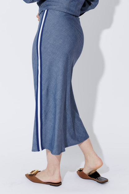 Chambray Sport Bias Skirt