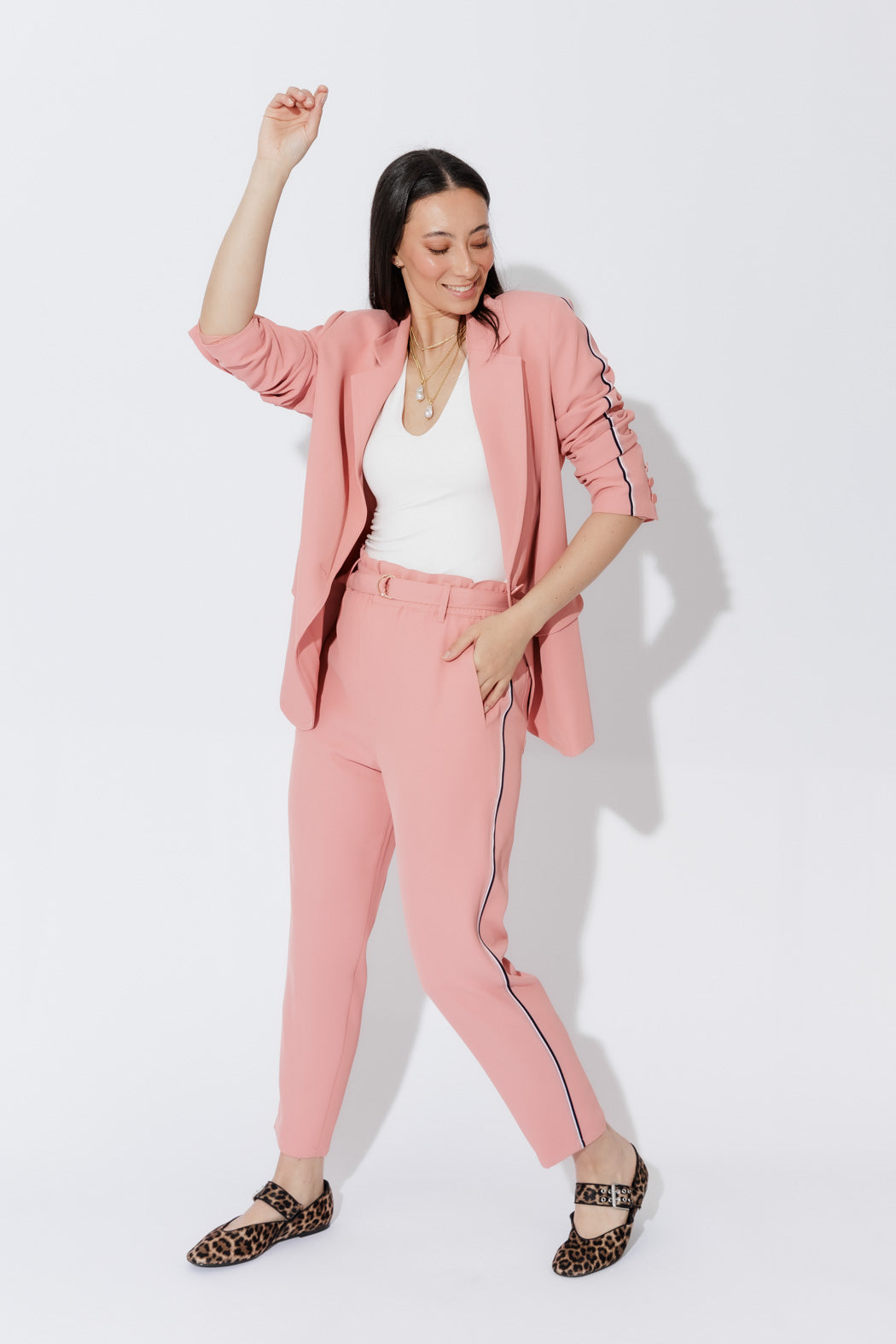 Blush Sport Paperbag Pant