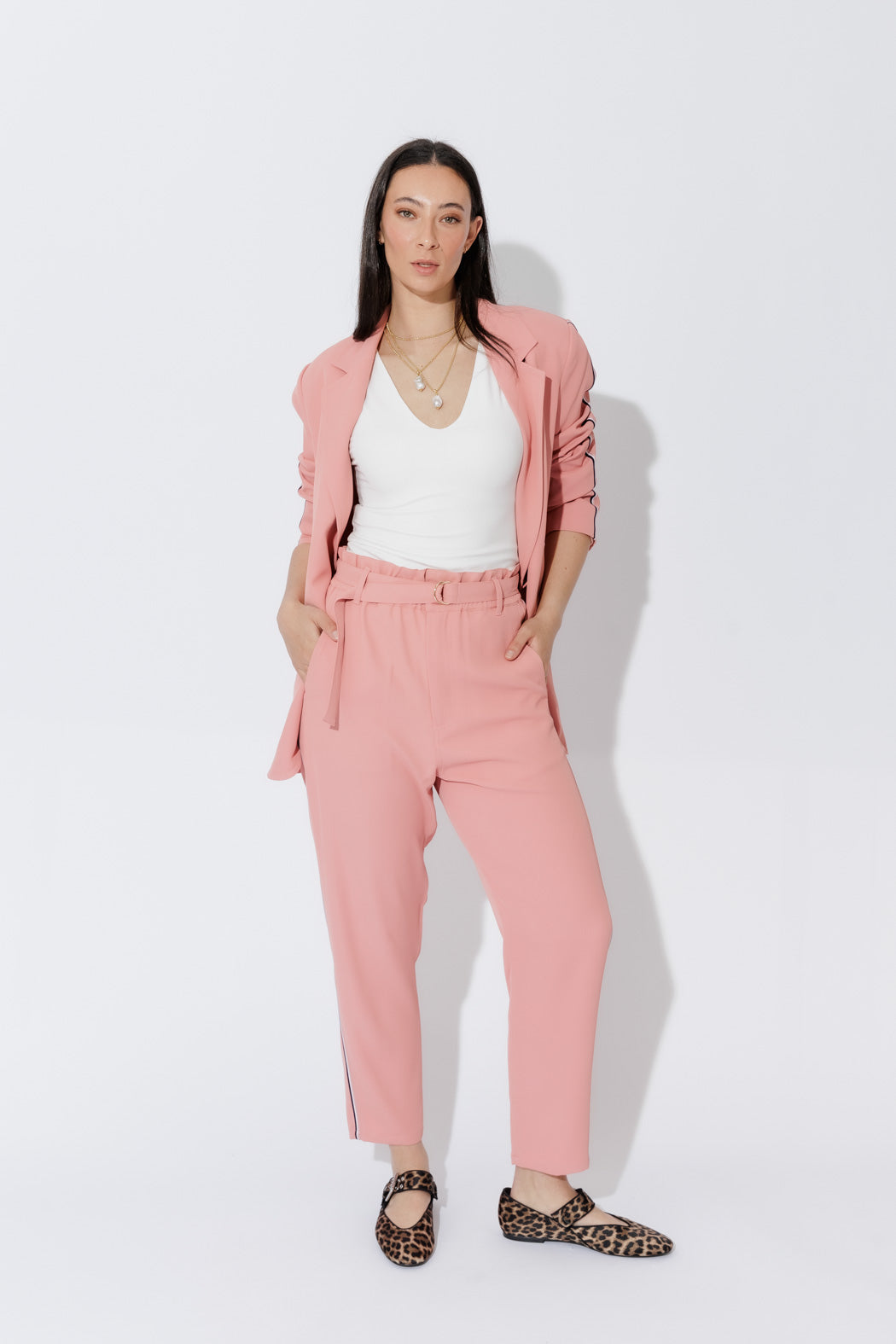 Blush Sport Paperbag Pant