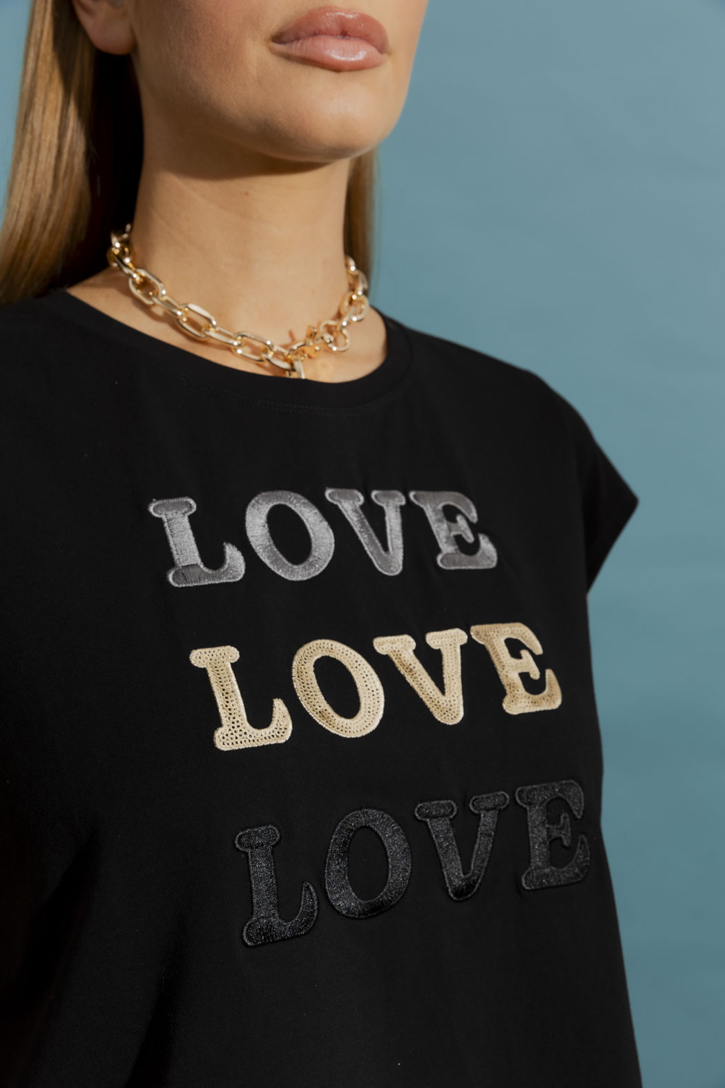 Black Love Love Love T-Shirt