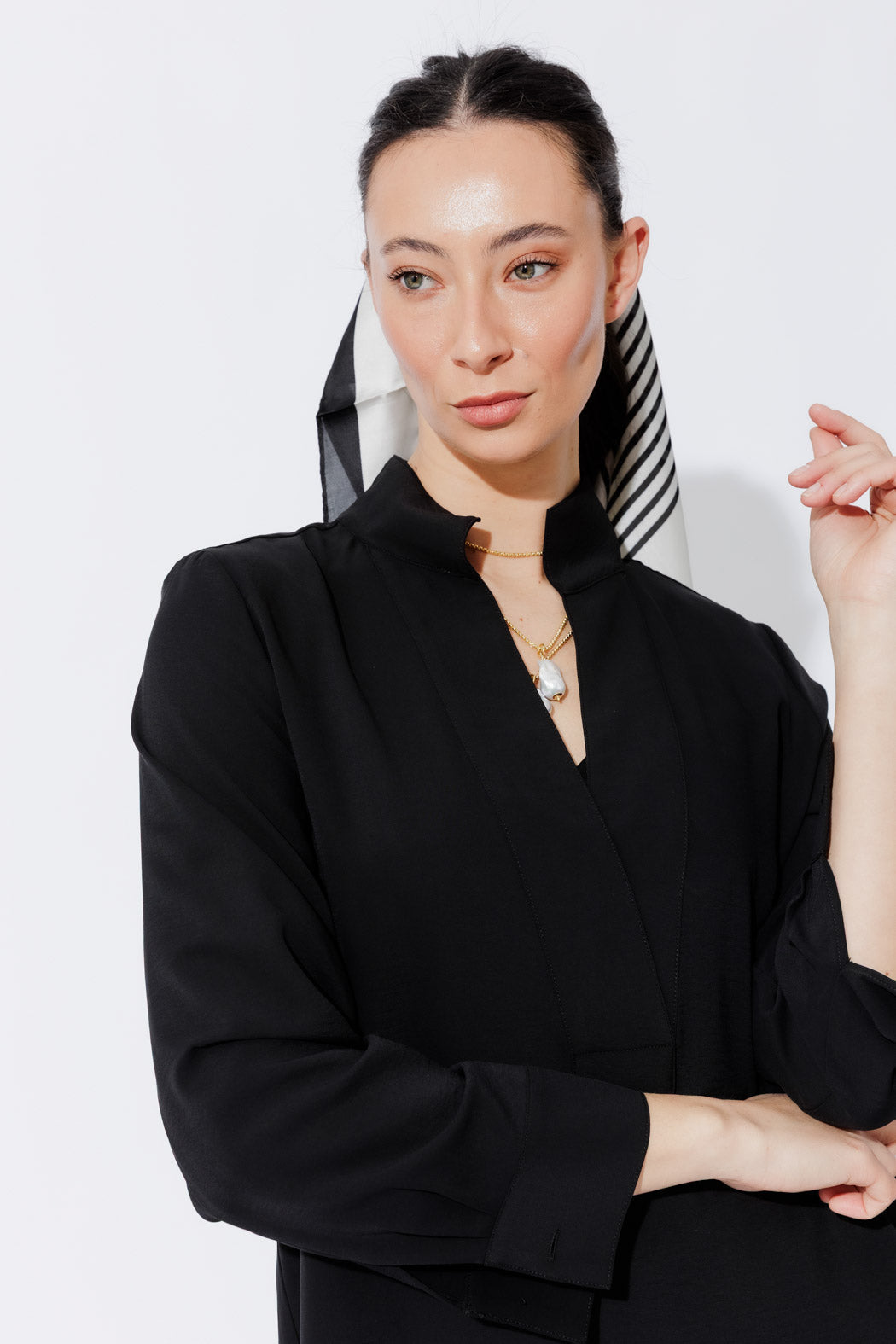 Black Luxury Longline Milan Blogger Shirt