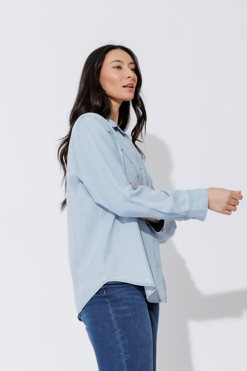 Chambray Cowboy Stud Shirt