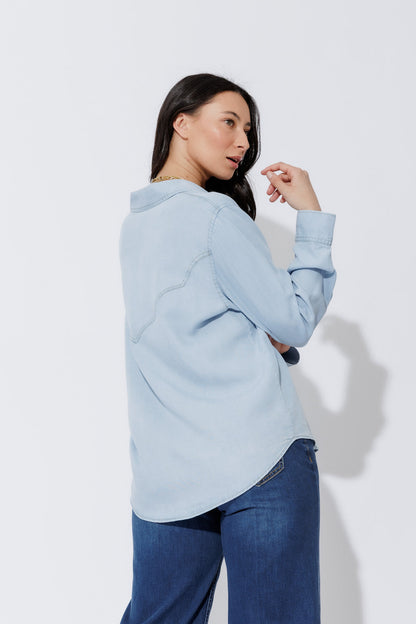 Chambray Cowboy Stud Shirt