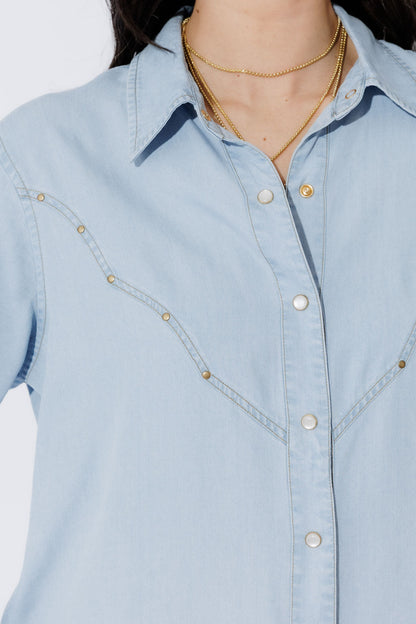 Chambray Cowboy Stud Shirt