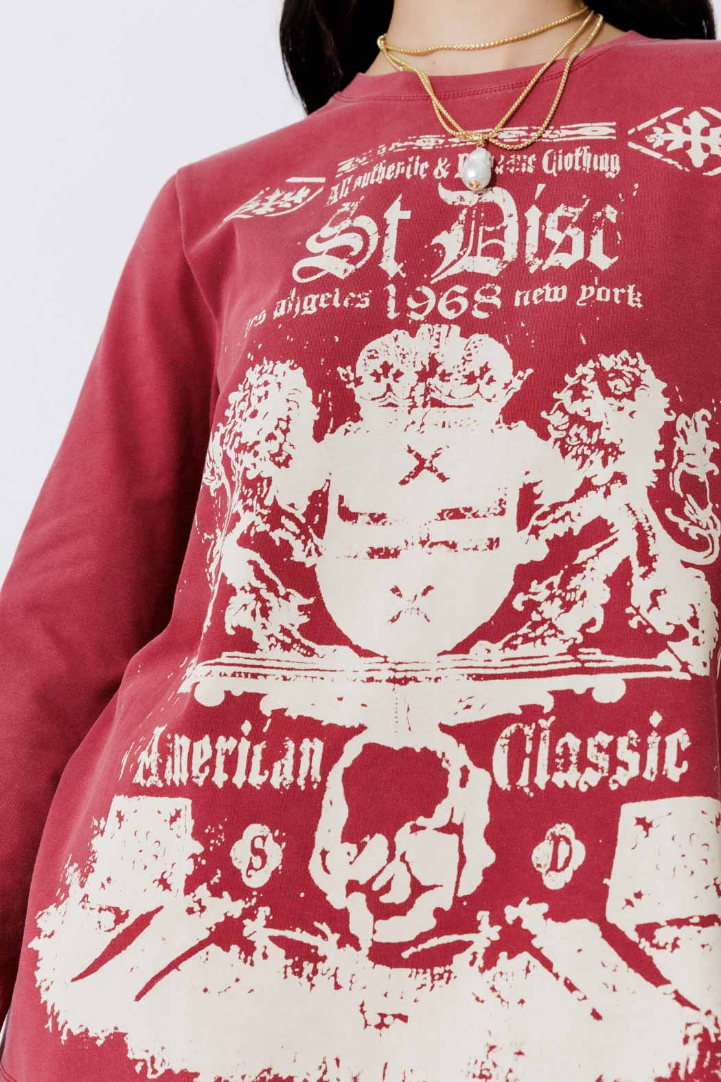 Burgundy Washed Cotton Band T-Shirt