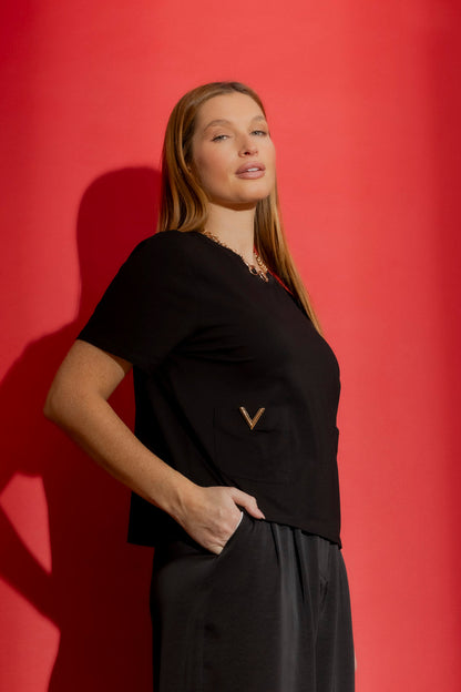 Black Pocket T-Shirt