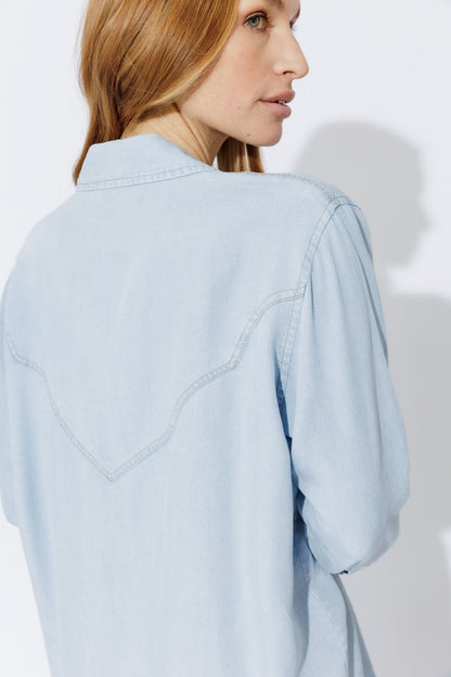 Chambray Cowboy Stud Shirt