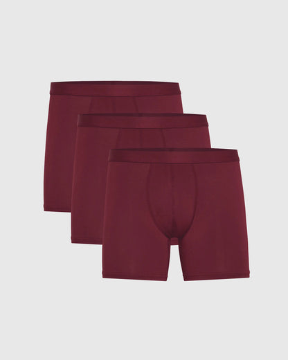 Burgundy Boxer Briefs 3-Pack