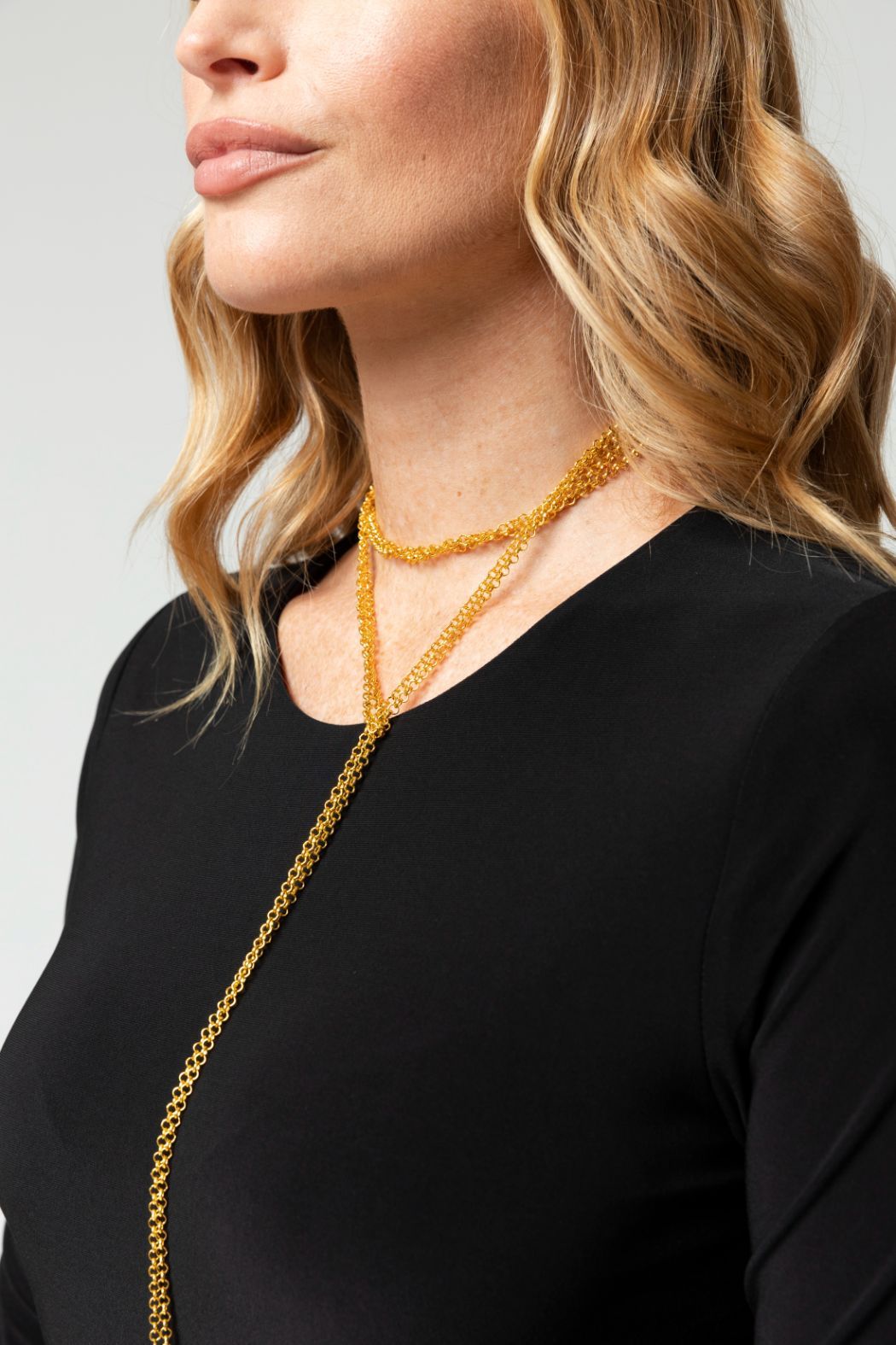Black Long Sleeve Contour Top