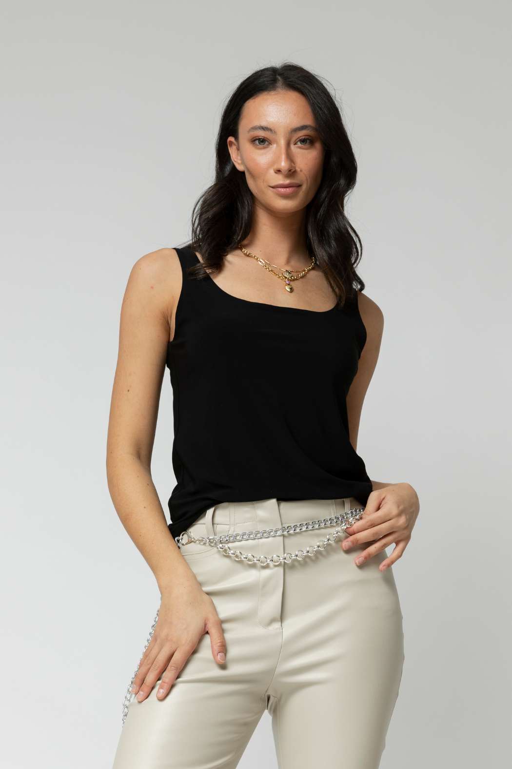 Black Double Layer Cami
