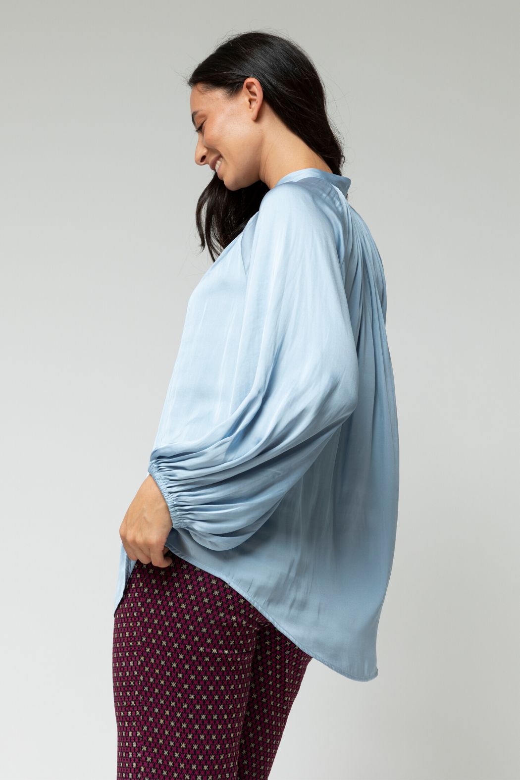 Blue Bailey Silky Blouse - Sale