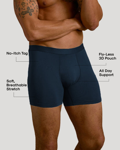 Navy Boxer Briefs 6-Pack