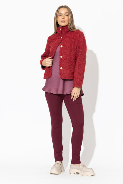 Burgundy Soft Touch Carrington Jacket