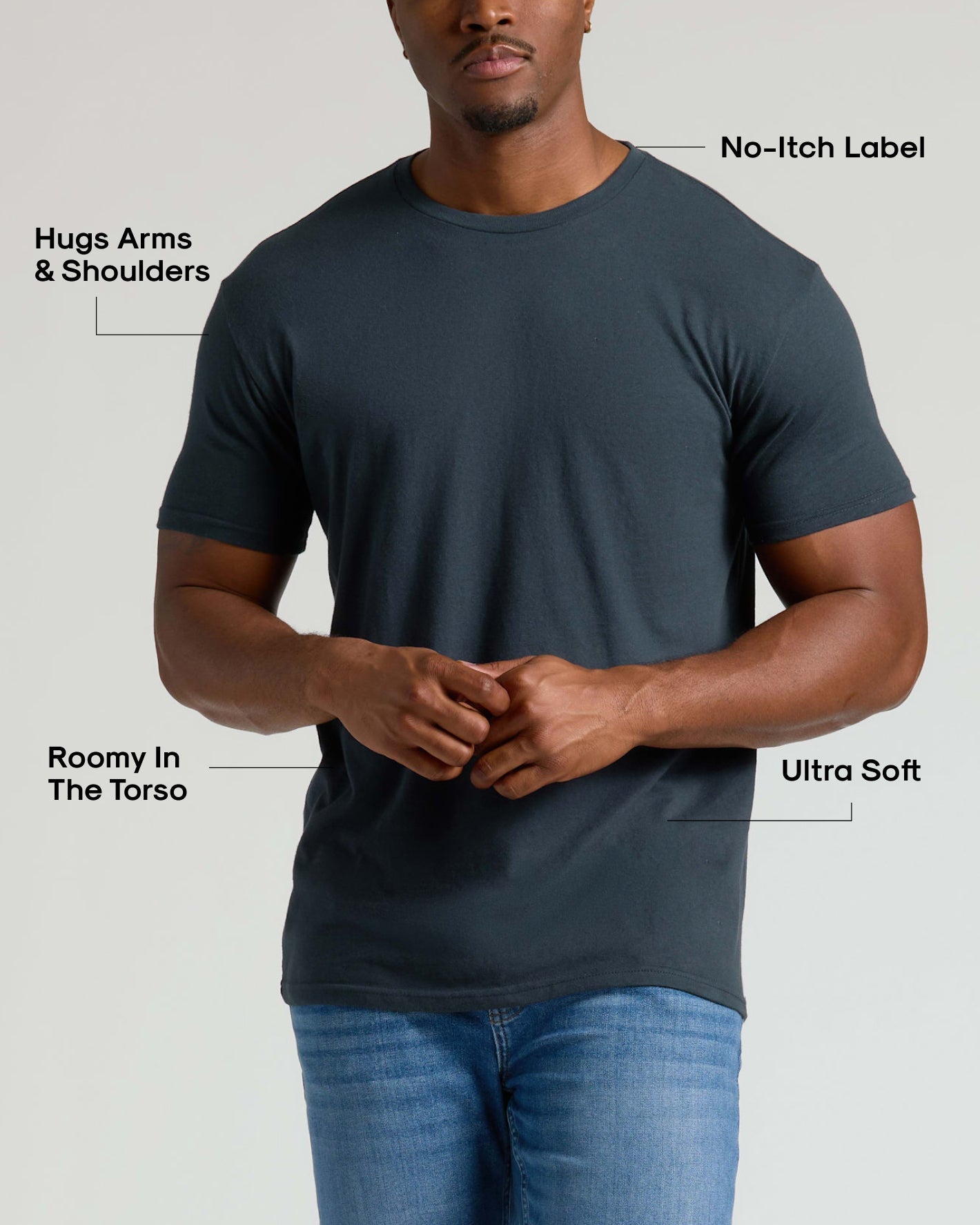 Shadow Tall Straight Hem Crew Neck T-Shirt